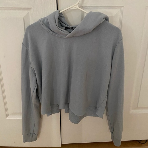 Light blue Brandy Melville cropped hoodie - Picture 2 of 3